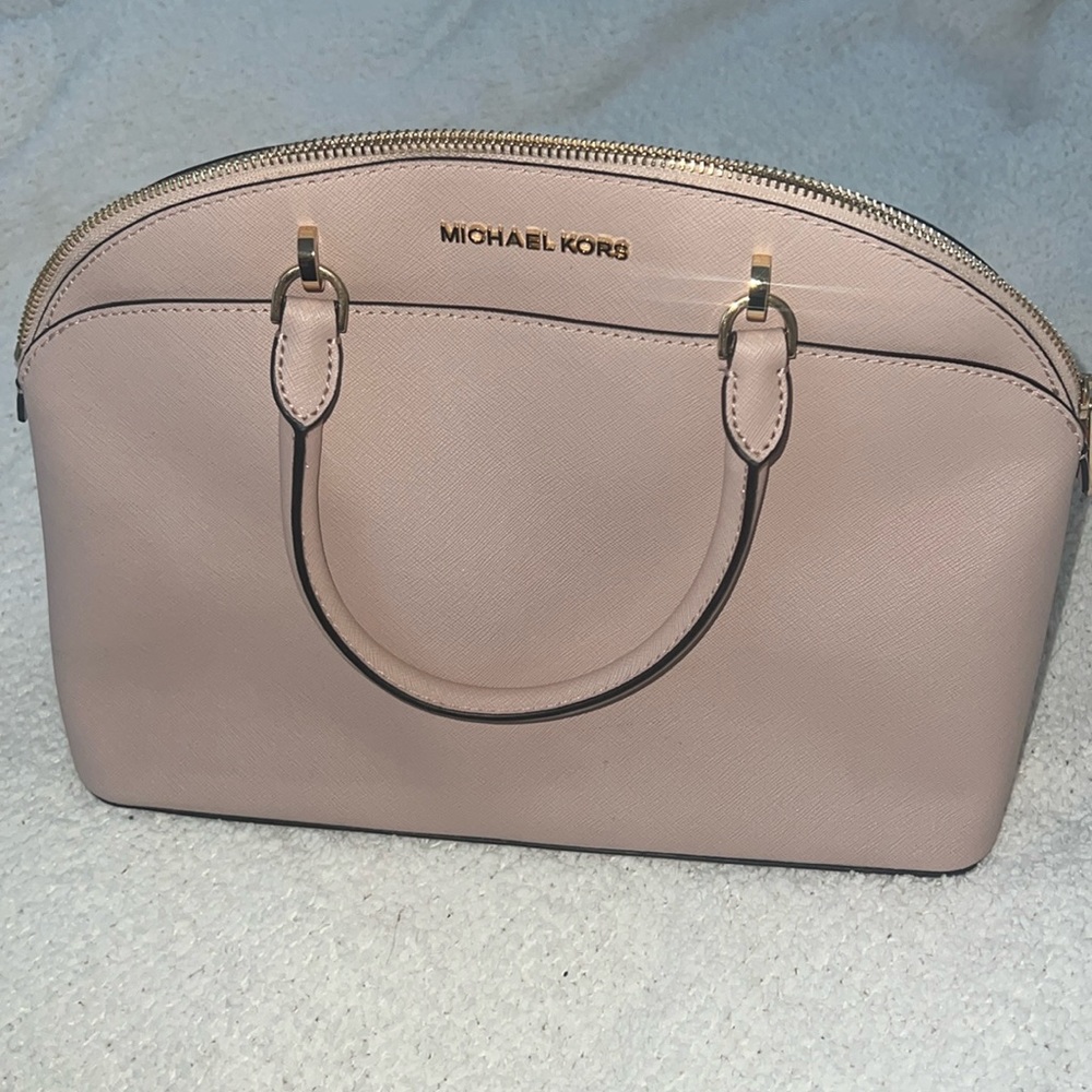 NWT Michael Kors Pink Large Emmy Dome Satchel